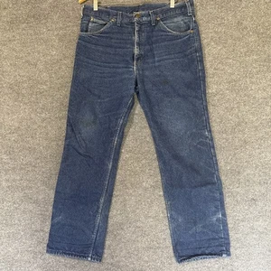 Carhartt Flannel Lined Jeans Mens Size 36(34)x30 Usa Made Carpenter - Picture 1 of 14