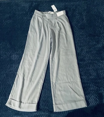 Женские рабочие брюки Hollister с заниженной талией Livvy широкие штанины серые XS - Изображение 1 из 4