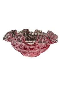 Vintage Fenton Cranberry Kolonial 8" geraffter Rand Schüssel - Bild 1 von 6