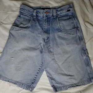 FUBU Denim Shorts Men's Size 33 Baggy Vintage 90's Y2K Jorts Blue Jeans  - Picture 1 of 12