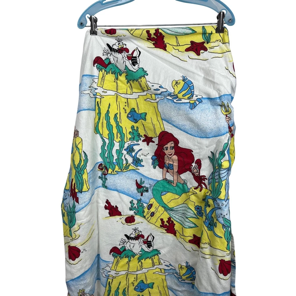 复古迪士尼小美人鱼扁平贴合双床单套装织物爱丽儿 — 第 1/4 张图片