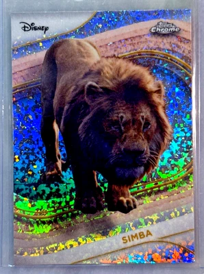 Tarjeta refractora de mini diamantes cromada Simba 2025 Disney Topps-#195 Rey León Foto 1 de 4