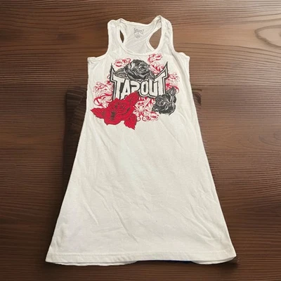 Camiseta sin mangas blanca con rosas Tapout para mujer talla grande Y2K Foto 1 de 4