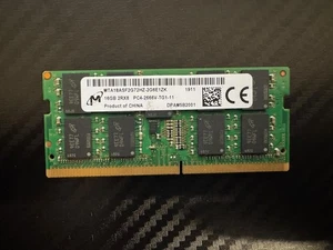 Micron 16GB DDR4-2666 ECC SODIMM 260-Pin RAM MTA18ASF2G72HZ-2G6E1ZK - Picture 1 of 1
