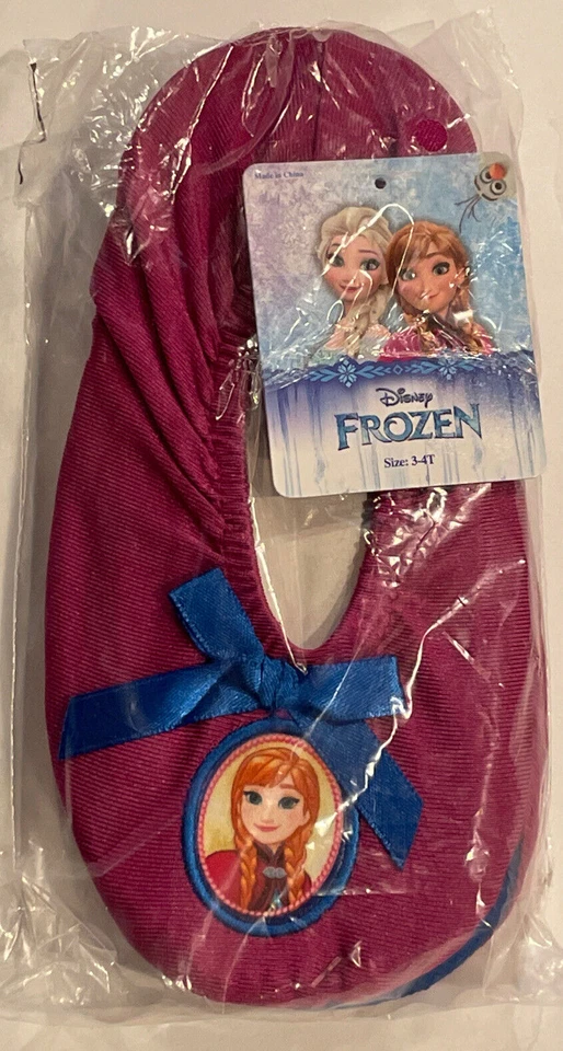 Zapatillas bailarina Disney Frozen Anna or Elsa niñas pequeñas talla 3-4T nuevas con etiquetas Foto 1 de 1