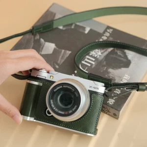 Cowhide Handmade Camera Half Handle Case Bag Covers Protectuon For Fujifilm X-M5 - Picture 1 of 37