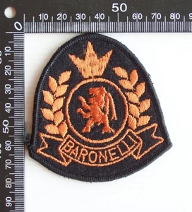 VINTAGE BARONELLI CREST EMBROIDERED PATCH WOVEN CLOTH SEW-ON BADGE - Picture 1 of 1