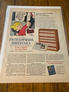 Vintage 1949 Encyclopaedia Britannica Dennis The Menace ad - Picture 1 of 1