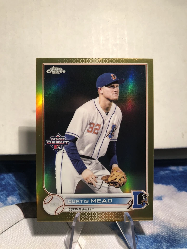 2022 Topps Pro Debut Chrome Gold Curtis Mead /50 #PDC-57  TAMPA BAY RAYS - Image 1 of 2