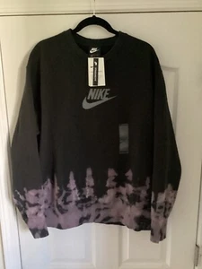 Nike Sportswear Men's French Terry Crew Size: Large Color: Black - Picture 1 of 12