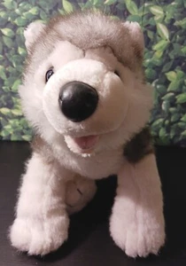 Costruisci un Orso Siberian Husky Cane Cucciolo Lupo Grigio Peluche Alaskan Malamute - Foto 1 di 12