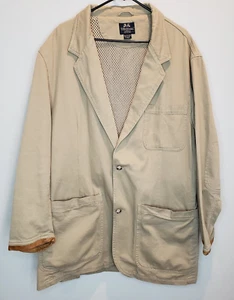 Vintage Willis & Geiger Mens Large Tall Khaki Hunting Field Bush Safari Jacket - Picture 1 of 13