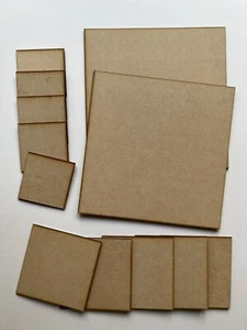 Square Wooden MDF Art Boards in various sizes - Picture 1 of 1