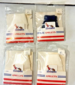 4 Vintage New Packages Of Buster Brown Anklets Socks Cotton USA, Sz 5 1/2 - Picture 1 of 9