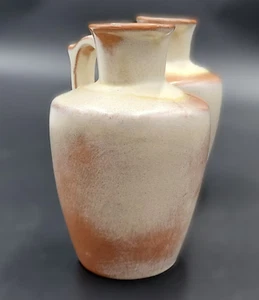 Vintage Frankoma Pottery 838 Made in 1965 Set of Two Honey Jugs in Eggshell - Picture 1 of 6