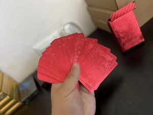 Luxurious Red Dragon - Plated Playing Cards - Premium Poker/Joker Deck - Picture 1 of 3