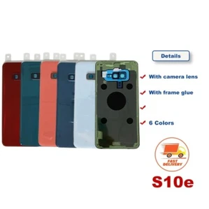 For Samsung S10e Back Glass Replacement battery door panel housing w/Camera lens - Picture 1 of 5