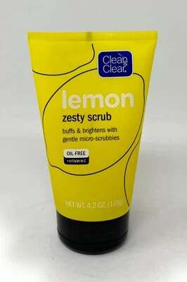Clean & Clear Lemon Zesty Brightening Facial Scrub Vitamin C Lemon Extract 4.2oz - Image 1 of 2
