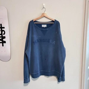 Maison Margiela Distressed Oversized Sun Faded Crewneck Sweatshirt Mens Size M - Picture 1 of 7