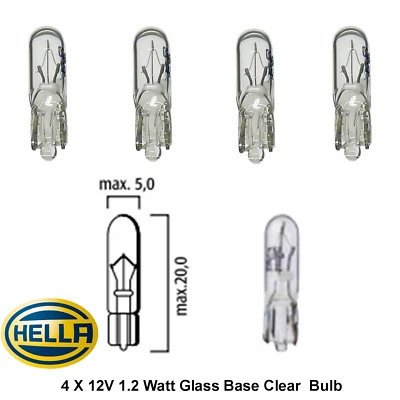 4 x 1.2 Watt Glass Base Bulb Gauges Switches Warning Ashtray 1964-19 Mercedes - Image 1 of 4