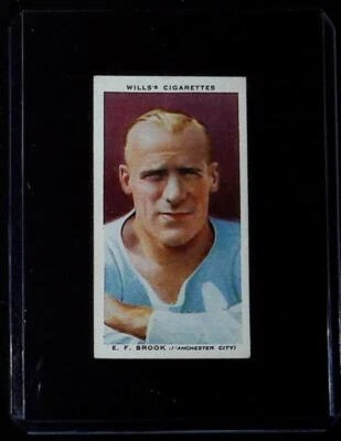 Tarjeta de tabaco de fútbol Eric Brook #7 de la Asociación Wills de Futbolistas 1935-36 Foto 1 de 2