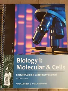 Biology I:Molecular & Cells, 5th Edition Lecture Guide & Lab Manual, CCBC BIO110 - Picture 1 of 3