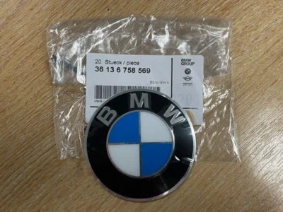 ORIGINALE BMW LEGA LEGGERA CERCHI ADESIVO EMBLEMA 70MM P/N 36136758569