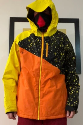 Chaqueta de snowboard Volcom Omega 3L gore-tex talla XL en amarillo/naranja/negro Foto 1 de 4