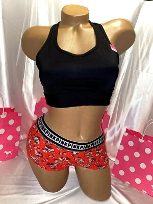 Victorias Secret PINK Sports Bra Lightly Lined Small Logo Panty - Image 1 of 3