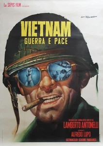 "VIETNAM GUERRA E PACE" Affiche originale italienne entoilée/ Lamberto ANTONELLI - Imagen 1 de 1
