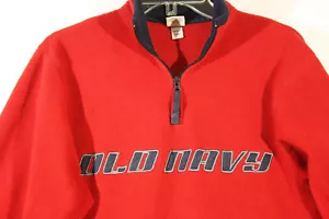 Sudadera Pullover Rojo 1/4 Cremallera Polar Antigua Azul Marino Talla S - Imagen 1 de 7