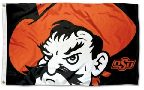 Oklahoma State Cowboys Pistol Pete Flag 3x5 Cover