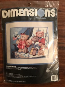 Dimensions Needlepoint Kit - American Bears #2377 - 1990 Vintage - NEU - Bild 1 von 8