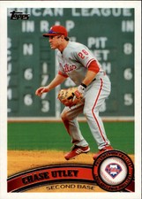2011  Topps Philadelphia Phillies Baseball Card #214 Chase Utley