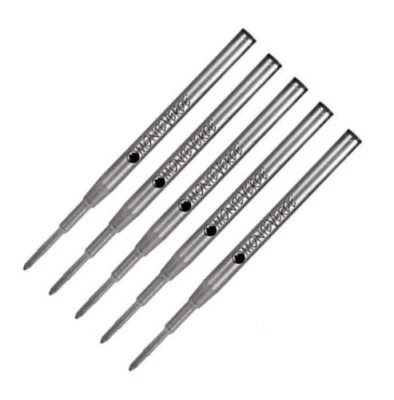 5 - MONTEVERDE Ballpoint Montblanc Style Pen Refill - BLACK INK, Medium Point