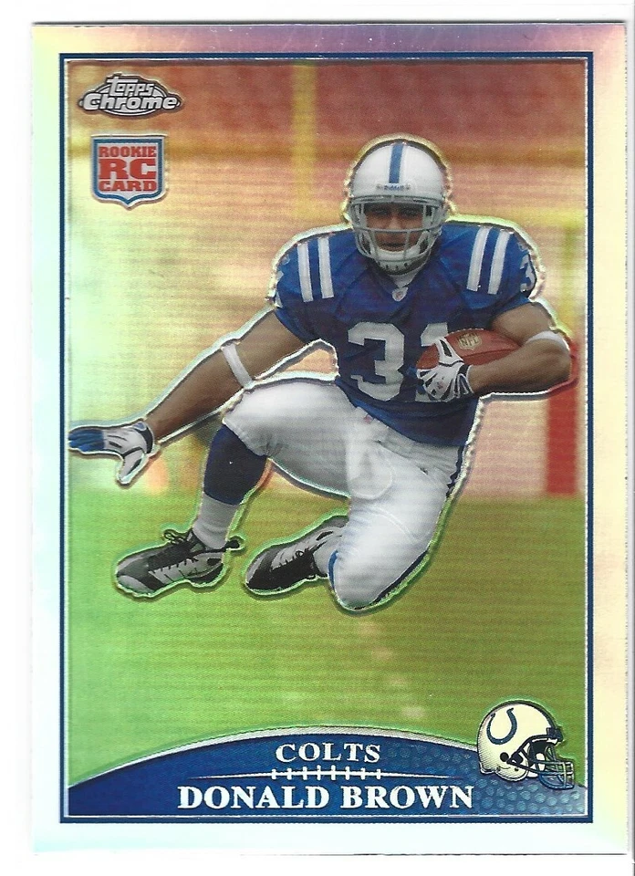DONALD BROWN 2009 TOPPS CHROME REFRACTOR ROOKIE COLTS UCONN HUSKIES S3 - Image 1 of 1