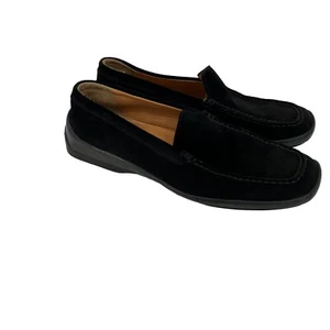 Women's TOD'S Black Suede Gommino Driving Shoe Loafers Size US 7 (37) - Picture 1 of 6