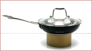 Kitchenaid STAINLESS STEEL 8" SKILLET Frying Pan & Glass Lid - Black Exterior - Picture 1 of 6