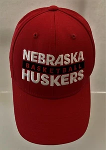 Adidas NEBRASKA HUSKERS BASKETBALL Cap L/XL NWOT Cornhuskers University Hat - Picture 1 of 3