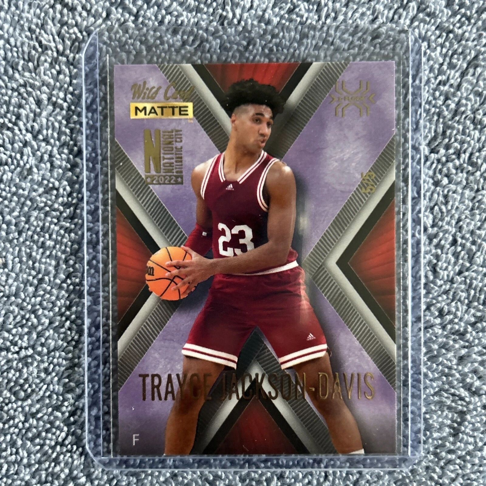 2022-23 Wild Card Matte Draft X-Plode Red Purple 5/5 - Trayce Jackson-Davis