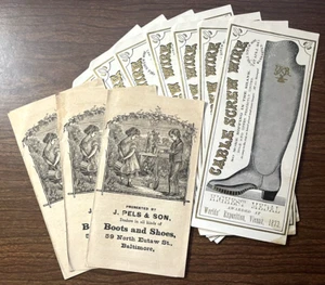 Antique J. Pels & Son Advertising ~ Boots & Shoes, Baltimore, MD ~ 1873 Expo Ad - Picture 1 of 10