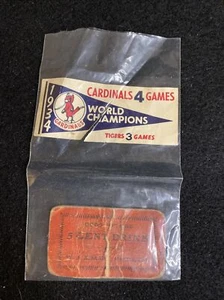 1934 World Series Souvenirs - Printed Pennant Slip and Drink Coupon - Picture 1 of 6