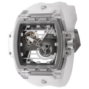 Invicta Men's Watch Anatomic Automatic Skeleton Dial White Silicone Strap - Picture 1 of 2