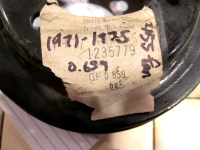 1971 72 73 74 1975 BUICK NOS BIG BLOCK 455 HARMONIC BALLANCER PULLEY 1235779 Foto 1 de 4