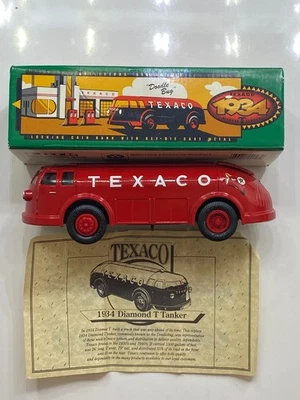 ERTL Diecast Texaco 1934 Diamond "T" Tanker Bank DOODLE BUG New In Damaged Box - Image 1 of 4