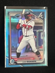 Bowman Draft Luis Guanipa 2024 cromo refractor azul cielo #BDC-5 Atlanta Braves - Imagen 1 de 2