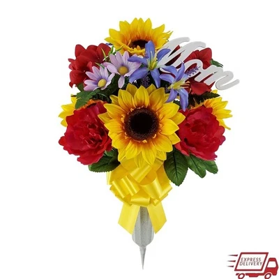 20 дюймов уличная ваза с искусственными цветами знак мамы подсолнечник пион садовый декор новая - Изображение 1 из 4