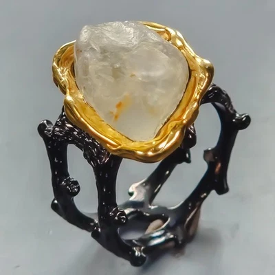 Joyería 10 ct+ Anillo Topacio Blanco Natural Plata de Ley 925 Talla 8/R441912 Foto 1 de 4