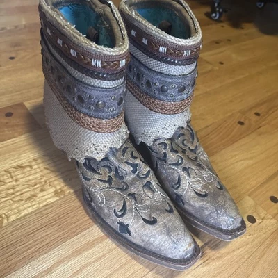 Corral Cognac Flipped Ankle Cowboy Boot Women’s Sz 11 M Western - Image 1 of 4