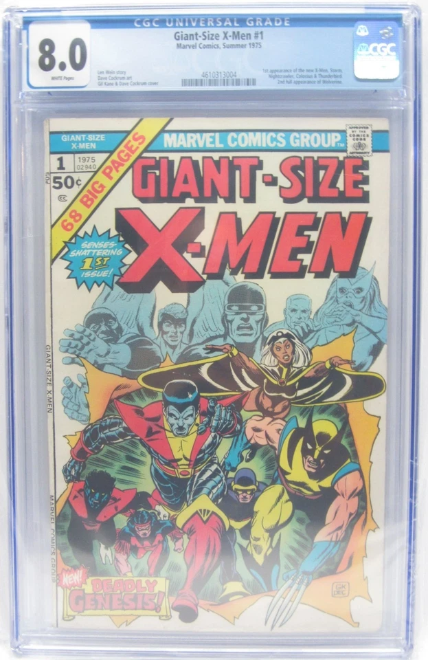 VINTAGE MARVEL COMIC BOOK GIANT SIZE X-MEN #1 CGC 8.0 VERY FINE - Image 1 of 1
